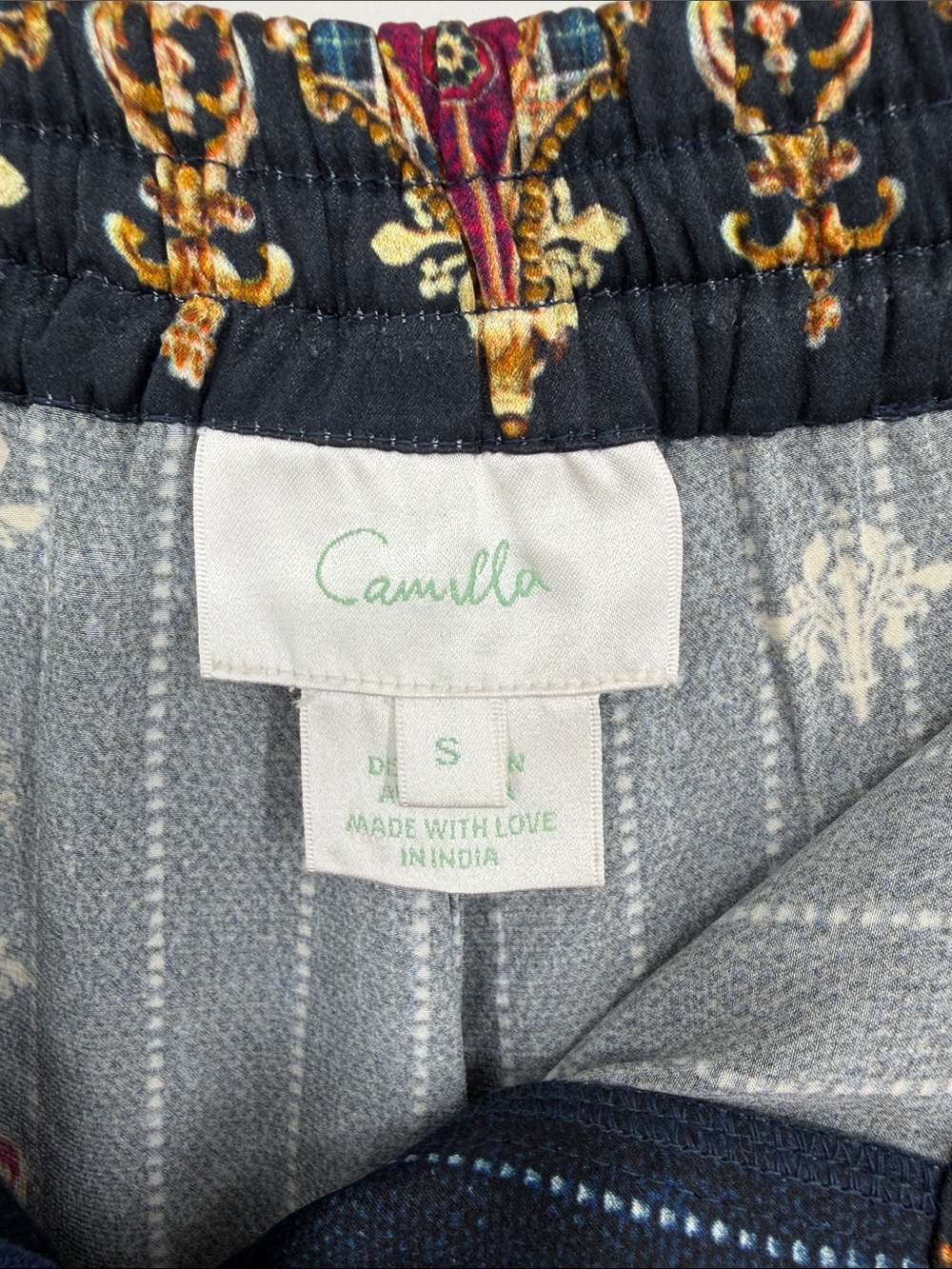 CAMILLA Dining Hall‎ Darling Silk Jogger Pants Small Designer Resort Luxe - Picture 10 of 12